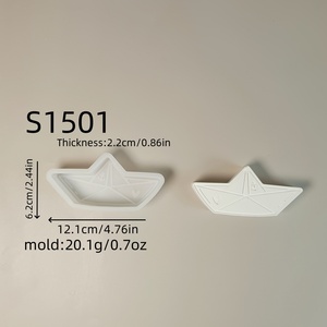 Moldes de Silicona Ecológicos Hechos a Mano para Almacenamiento de Arte, Estilo S1501, Adornos Decorativos de Veleros, Herramientas para Pasteles - Product Image 2