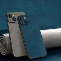 Étui de téléphone de luxe hybride en cuir suédé pour iPhone 16 15 14 13 12 11 Pro Max Plus X XS Max XR, coque antichoc
