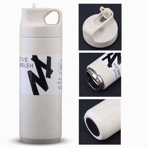 316 Stainless Steel Insulated Water Bottle Pop-Up Lid Portable Thermal Bottle <b>Large</b> Capacity Food Grade Travel Mug - Product Image 6