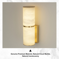 Applique murale LED cylindrique moderne en albâtre pour couloir, hall, escalier et salon, éclairage doux