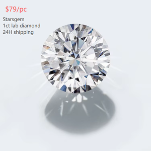 Diamante de Laboratorio Starsgem, Envío en 24H, 1ct DEF VS Vvs, Diamante Redondo Cultivado en Laboratorio HPHT CVD - Product Image 1