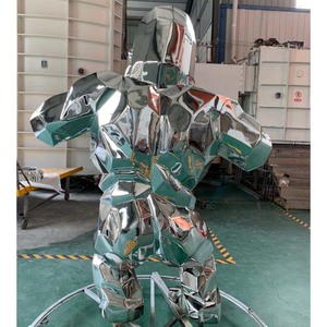 Toptan özel reçine el sanatları dev Gorilla heykeli elektrolizle heykel - Product Image 3