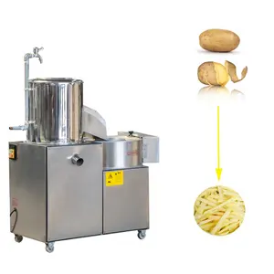 Equipo de patatas fritas Máquina peladora y rebanadora de patatas de bajo precio Máquina rebanadora de patatas fritas