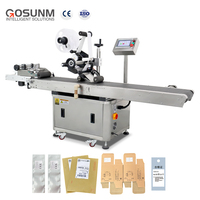 Machine d'étiquetage automatique industrielle GOSUNM à grande vitesse pour étiquettes autocollantes sur carton, surface plate supérieure