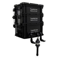 Système de circulation à trois couches 25W avec filtre à cartouche industriel noir personnalisé, pompe à eau intégrée et ensemble complet
