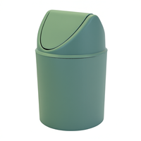 Poubelle à couvercle roulant DONDOLINA en PP, 6 L, verte saturée, avec couvercles