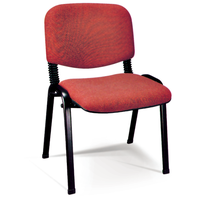 Chaise de bureau en tissu maillé rose avec accoudoirs, chaise confortable pour le personnel avec structure métallique, mobilier de bureau durable en promotion