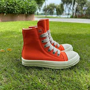 Chaussures en toile à lacets épais, nouvelle collection 2023, pour hommes et femmes, été, respirantes, décontractées, toutes occasions, semelle épaisse, tendance, couleur unie - Product Image 2