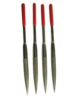 Limes industrielles en diamant en forme d'aiguille de différentes tailles, utilisées pour le débavurage de surfaces