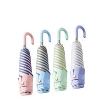 Parapluie personnalisé pour femme, ouverture manuelle à trois plis, protection solaire résistante au vent, design pétale