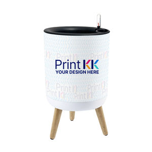 Maceta moderna con patas de madera, blanca, para jardín, uso interior y exterior - Product Image 3