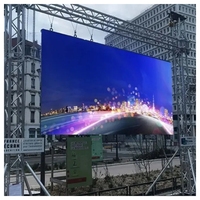Écran d'affichage vidéo mural LED couleur plein format P2.9 pour extérieur, étanche IP65, résolution 4K, luminosité 4500 cd/m², lisible en plein soleil