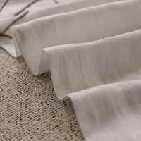 American Vintage South French Linen Cream White Curtains New Home Semi-Blackout Fabric Valances for Living Room