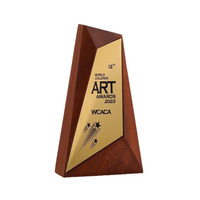 Trophée en bois et médaille créative avec impression UV, design gravé portable, récompense pour employé de l'année lors de la réunion annuelle