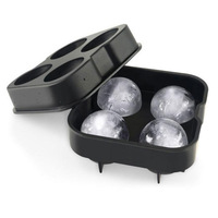 Moule à glaçons sphériques en silicone de qualité alimentaire, réutilisable, à démoulage facile, personnalisable avec logo, pour la fabrication de glaces – Écologique et en promotion