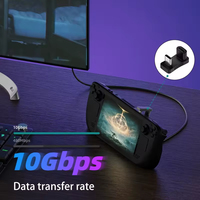 Adaptateur secteur USB-C vers USB JILIAN haute performance en forme de U 100W, connecteur de transfert de données audio, vidéo et pour ordinateur portable gamer, 10 Gbit/s plus rapide