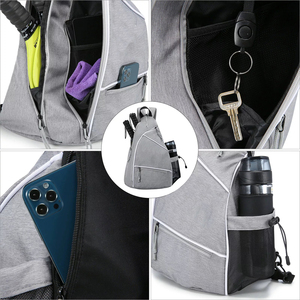Nouveau design élégant : Sac à dos de sport pour raquettes de pickleball, sac bandoulière pour raquettes de tennis et balles, sacoche de padel à porter en travers du corps - Product Image 2