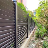 Clôture décorative en aluminium à lattes, résistante aux intempéries, respectueuse de l'environnement, durable, personnalisable avec service de modélisation 3D