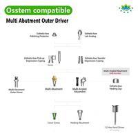 Tournevis multi-unités Osstem OEM ODM pour implants dentaires, équipement de laboratoire et accessoires d'outils de chirurgie buccale