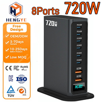 Adaptor Daya Canggih Stasiun Pengisian Daya Multifungsi Multi Port USB 720w Pengisi Daya Gan Dudukan Desktop dengan Pengisi Daya
