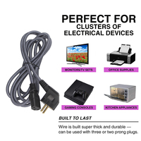 Câble d'alimentation tressé en tissu EU Schuko vers C13, câble AC textile avec prise CEE7/7 pour moniteur PC