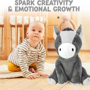 دمية حمار محشوة جديدة لعام 2025، لعبة حمار محشوة ثقيلة الوزن، هدايا عيد الفصح للأولاد والبنات والأطفال - Product Image 4