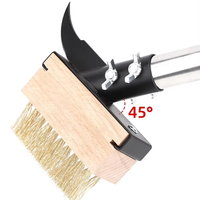 Brosse à désherbeur télescopique en acier inoxydable pour le nettoyage des interstices de jardin, grattoir à mousse pour pavés et joints de patio