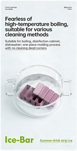 Moule à glaçons longs en silicone avec couvercle - Parfait pour les gobelets Stanley, les tasses et toutes les tailles de gobelets, empilable et anti-poussière - Product Image 6