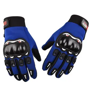 Voll finger Renn handschuhe Motorrad Motorrad Motocross Reiten Schwarz Blau Rot Sport Rutsch feste Handschuhe