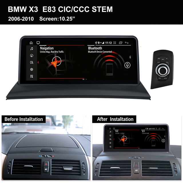 GPS Navigation System Carplay Android Auto WiFi Bluetooth 10.25 Inch Ips Screen Head Unit Autoradio Autoradio Per bmw X3 E83