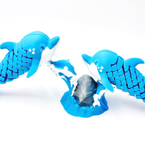 Dinosaure Animal en Plastique Écologique, Structure de Chaîne de Dauphin Imprimée en 3D, Articulations Entièrement Mobiles, OEM d'Usine d'Origine - Product Image 2