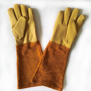 Guantes de jardinería de manga larga de cuero de vaca de cabra a prueba de espinas para mujer de 18 pulgadas - Product Image 2