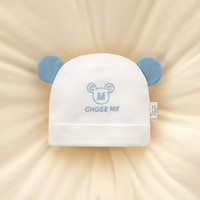 Gorro de Bebé Recién Nacido, Suave, de Algodón y Elastano, Doble Capa, con Orejas 3D, Diseño de Dibujos Animados, Antibacterial, Unisex, para 0-3 Meses