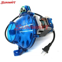 Bac à pièces bleu et accepteur de pièces avec moteur 110/220V en métal et plastique pour machine de jeu à monnayeur (version anglaise)