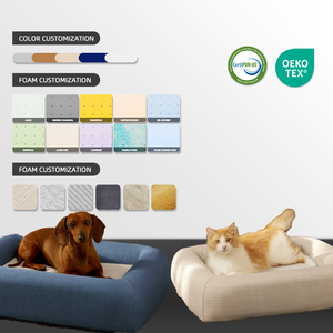 Nuevos productos, camas ortopédicas personalizadas para perros, cama de espuma viscoelástica para mascotas para perros grandes con cremallera duradera - Product Image 2