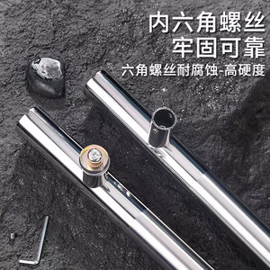 ราวจับประตูกระจกบานเลื่อนขนาดใหญ่ทำจากสแตนเลสราวรั้วเพื่อความปลอดภัยของบ้านไร่วิลล่า - Product Image 6