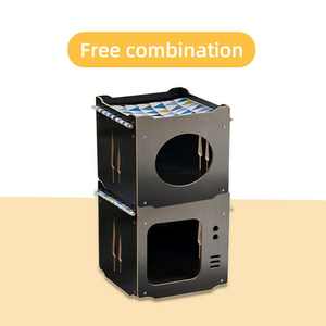 Fabrika tasarım özel kapalı ahşap kedi evi köpekler kulübesi Pet evler büyük ahşap kedi kafesi mobilya - Product Image 4