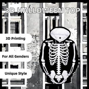 Felpa Oversize Stampata in 3D <span class=keywords><strong>per</strong></span> <span class=keywords><strong>Halloween</strong></span>, Personalizzabile con Cappuccio o Collo Tondo, <span class=keywords><strong>per</strong></span> Uomo e Donna, Ideale <span class=keywords><strong>per</strong></span> la Stagione Autunnale - Product Image 3