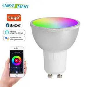 Nuevo diseño 5w GU10 GU5.3 Tuya App Control Bluetooth bombilla inteligente hogar cambio de Color RGB Led Bombilla de luz