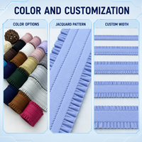 Bande élastique en polyester jacquard écologique personnalisée de 5 cm pour les ceintures de vêtements et les vêtements de sport |   Sangle élastique tissée