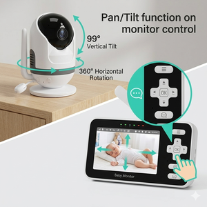 กล้องวงจรปิดสำหรับเด็ก KT437T หน้าจอ IPS 4 นิ้ว พร้อม WiFi แบตเตอรี่แบบชาร์จได้ 3000mAh ระยะเชื่อมต่อ 1000 ฟุต รองรับ Tuya Smart Life - Product Image 6