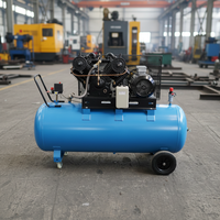 Compresseur d'air portable à piston lubrifié refroidi par air SY-V2105 8 bar 7,5 kW 10 CV avec réservoir d'air de 500 L, moteur et pompe, capacité de 3000 L/min