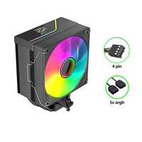 Refroidisseur de processeur à haut débit d'air 71CFM, durée de vie de 60000h, ventilateur PWM ARGB 5V, dissipateur thermique 220W pour boîtier d'ordinateur de jeu LGA1851 AM5