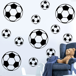 Autocollants muraux créatifs en forme de ballons de football noirs, très vendus, pour la décoration de la <span class=keywords><strong>chambre</strong></span> des garçons, autocollants décoratifs en vinyle autocollants pour le salon des enfants - Product Image 3