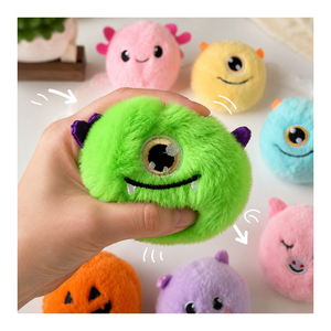 Porte-clés interactif en peluche rebondissante, écologique, doux, avec douze personnages mignons, jouet de décompression à ressort, cadeau d'anniversaire - Product Image 5
