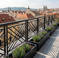 Système de garde-corps de balcon en alliage d'aluminium, revêtement poudré, garde-corps d'escalier de terrasse, taille personnalisée, installation facile