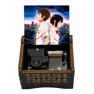 Boîte à musique en bois à remonter Sankyo Musical Movement, thème Anime Your Name Kimi No Na Wa <span class=keywords><strong>Zen</strong></span> <span class=keywords><strong>Zen</strong></span> <span class=keywords><strong>Zense</strong></span>, cadeau vintage pour fans et amis - Product Image 5