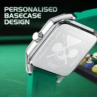 Montre-bracelet analogique à quartz pour homme TIMEARTX, design unique de compétition de billard, lumineuse, décontractée et élégante, TA-5047