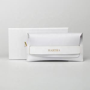 Sinicline al por mayor personalizado Premium de lujo de cartón de papel de regalo gafas de sol magnético caja de embalaje y bolsa de cuero - Product Image 1