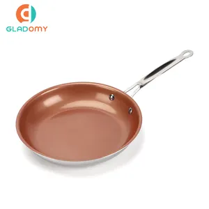 건강한 비 스틱 구리 세라믹 코팅 3 레이어 스테인레스 스틸 베이킹 접시 팬 프라이팬 프라이팬 프라이팬 - Product Image 2